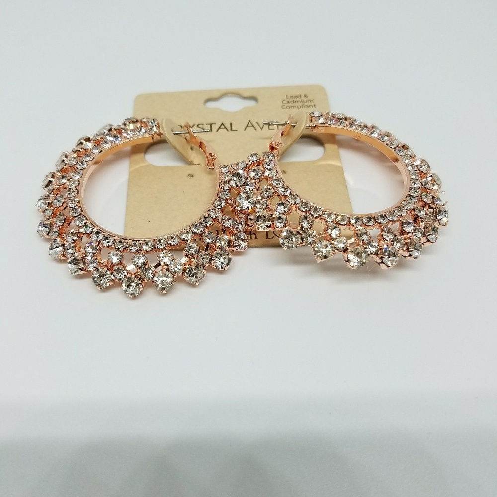 Rose Gold / Diamond Earring